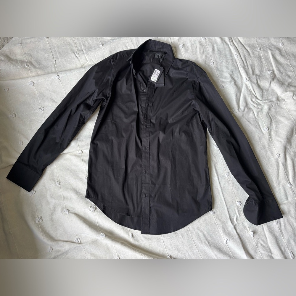 Rag & Bone Black Slim Tailored Shirt
